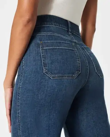 ✨HOT SALE 70% OFF👖Tummy Control Cropped Wide-Leg Jeans thumbnail 4