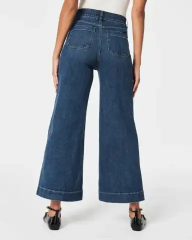 ✨HOT SALE 70% OFF👖Tummy Control Cropped Wide-Leg Jeans thumbnail 5