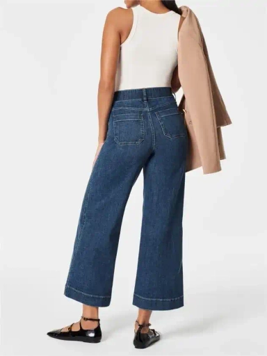 ✨HOT SALE 70% OFF👖Tummy Control Cropped Wide-Leg Jeans thumbnail 3