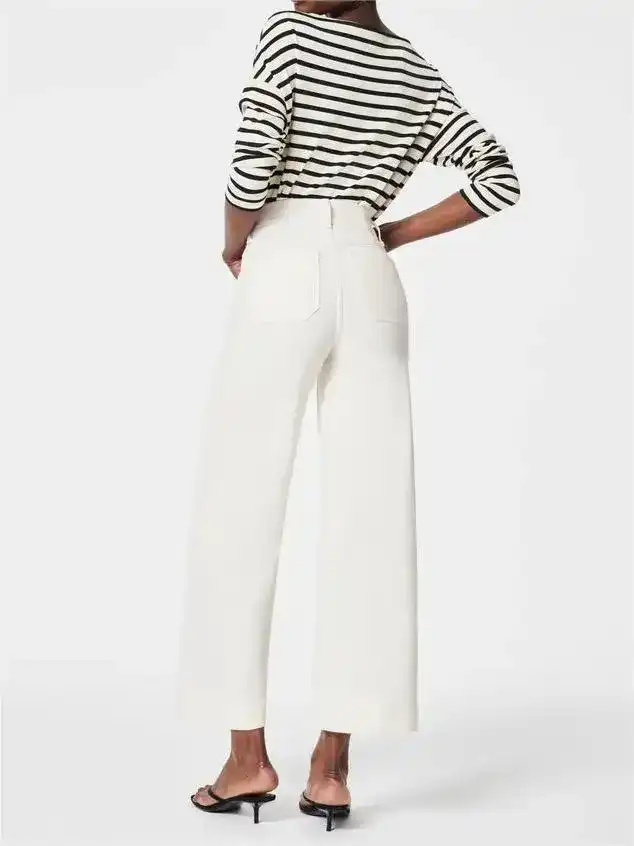 ✨HOT SALE 70% OFF👖Tummy Control Cropped Wide-Leg Jeans thumbnail 7