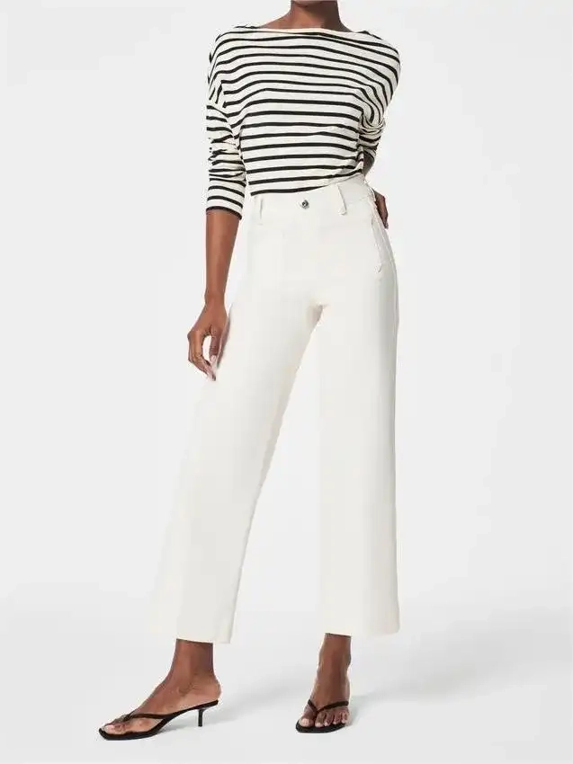 ✨HOT SALE 70% OFF👖Tummy Control Cropped Wide-Leg Jeans thumbnail 6