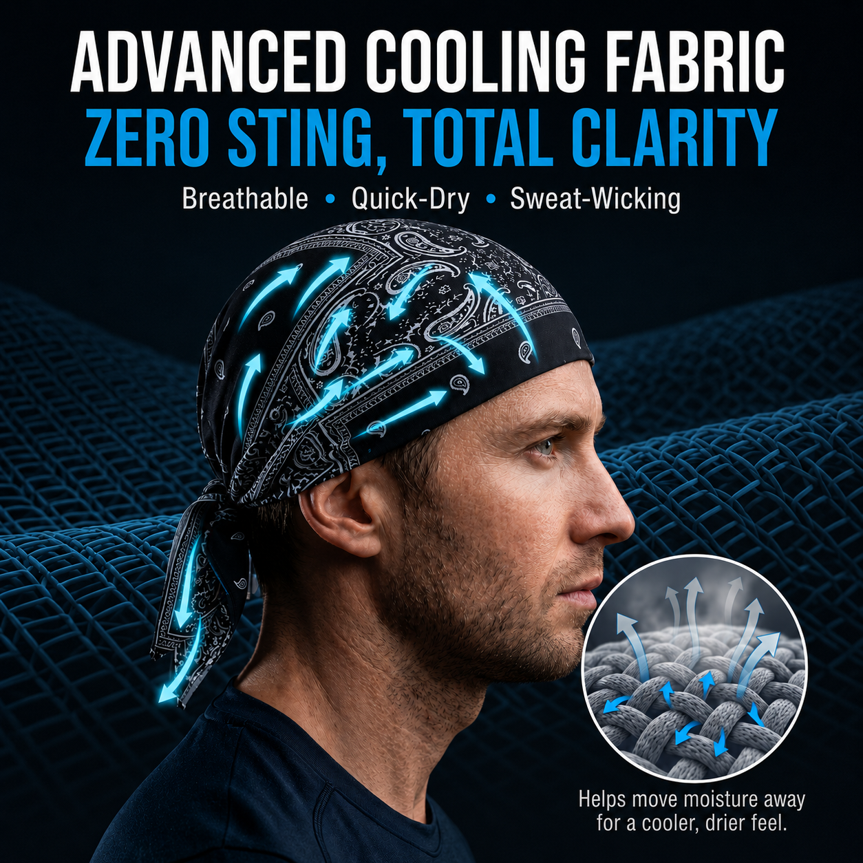 🔥50% OFF Today🔥 Classic Paisley Head Wrap Soft Elastic Sweat Wicking Headwear - Image 1