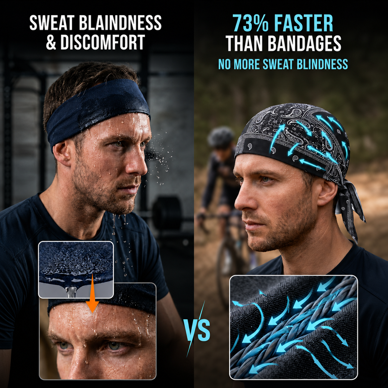 🔥50% OFF Today🔥 Classic Paisley Head Wrap Soft Elastic Sweat Wicking Headwear thumbnail 3