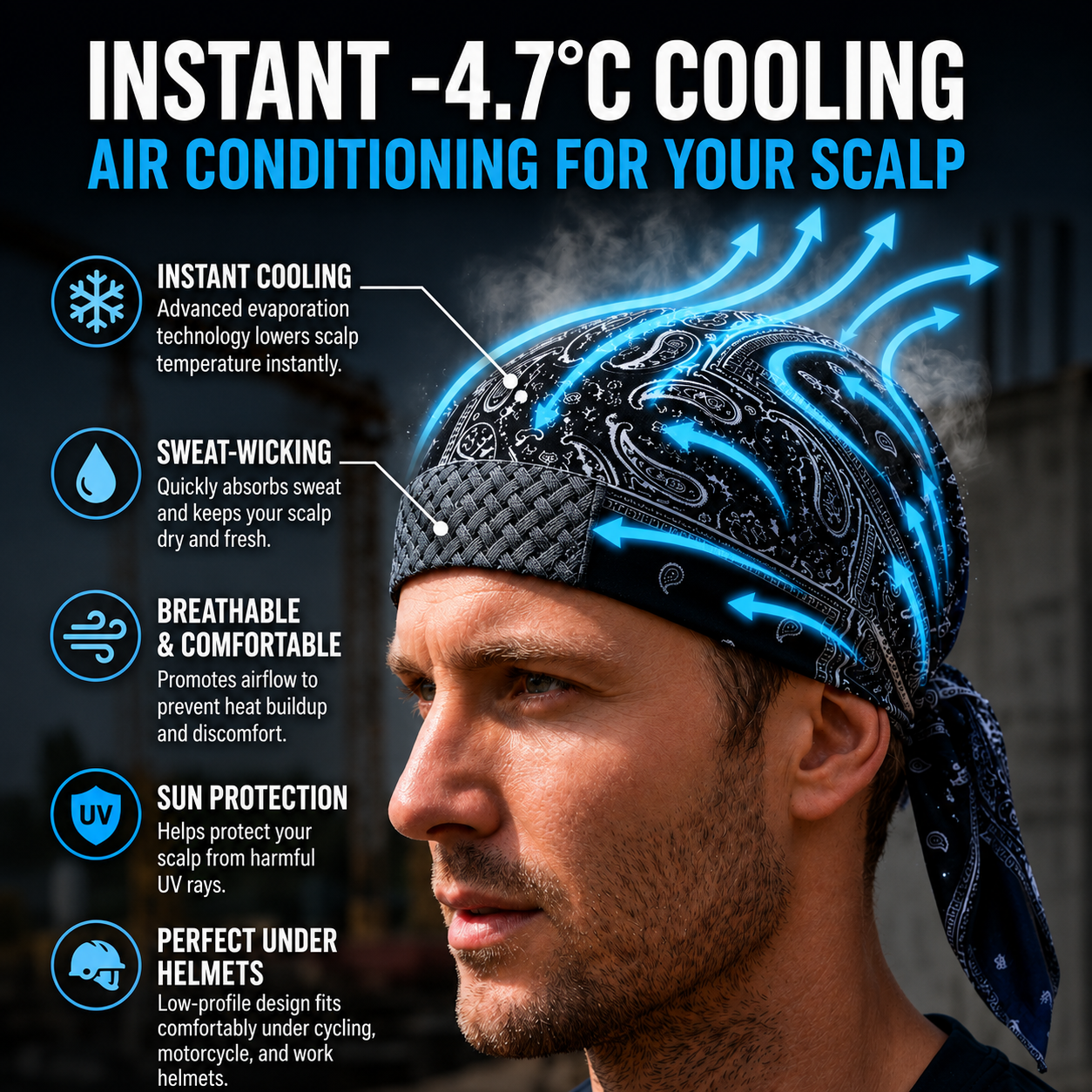 🔥50% OFF Today🔥 Classic Paisley Head Wrap Soft Elastic Sweat Wicking Headwear thumbnail 2