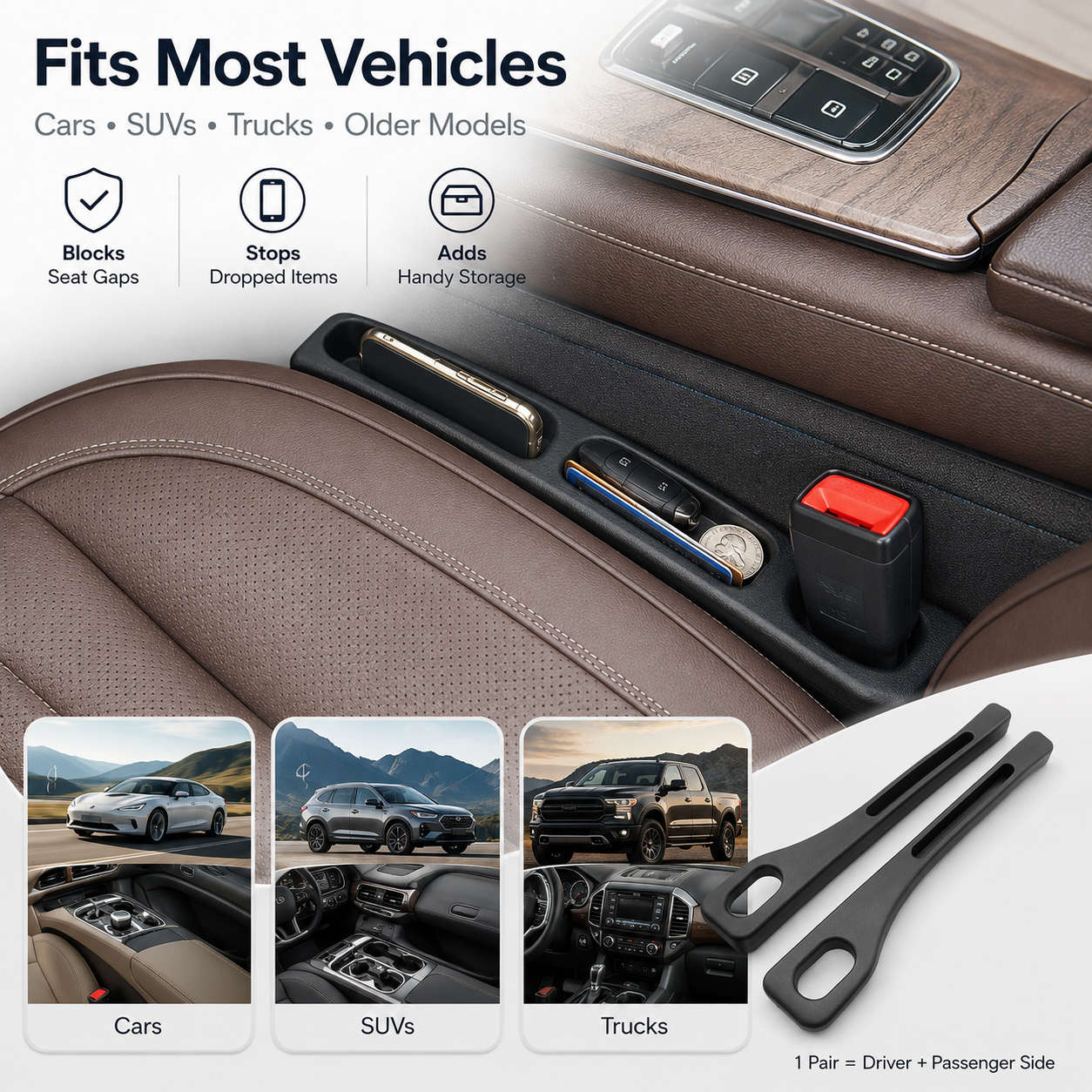 🚗 Universal Car Seat Gap Filler Strip thumbnail 2