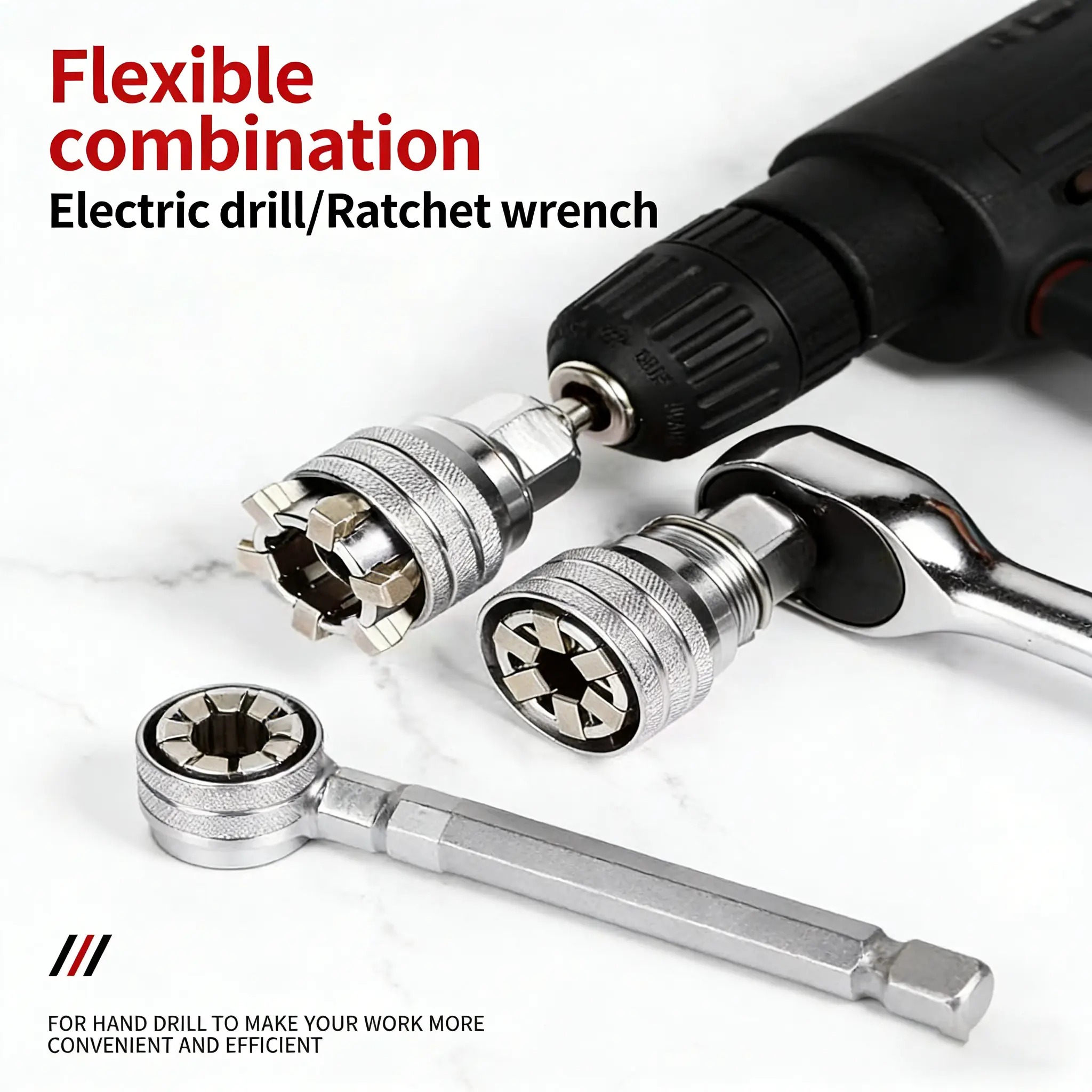 🚗BUY 2 FREE SHIPPING🔥 Multi-Function Universal Socket Wrench Tool thumbnail 6