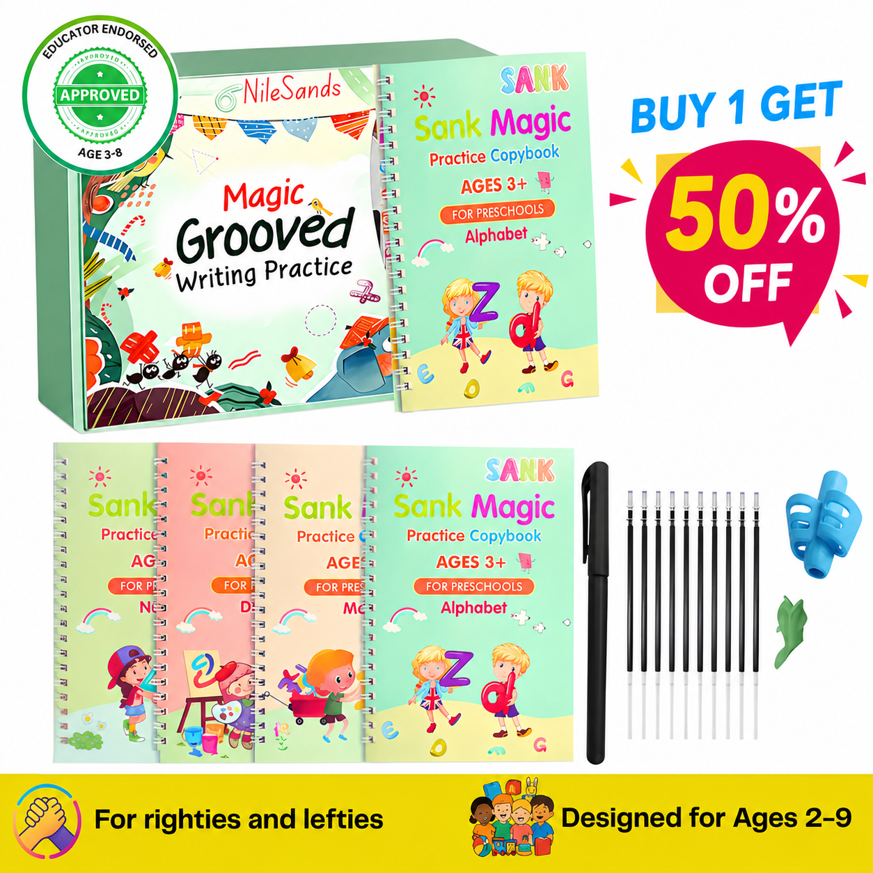 💥LAST DAY SALE 69%OFF💥📚MagicBook | Kids Practice Copybook Set (4Pcs/Set) thumbnail 14