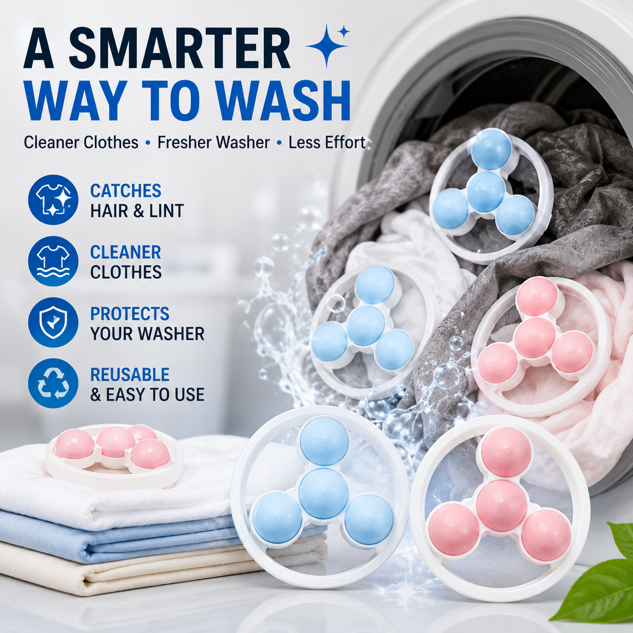 ✨3 Pack Washing Machine Filter Bag - Captures Pet Hair, Prevents Tangles, Reusable 🧼🐾 - Image 1