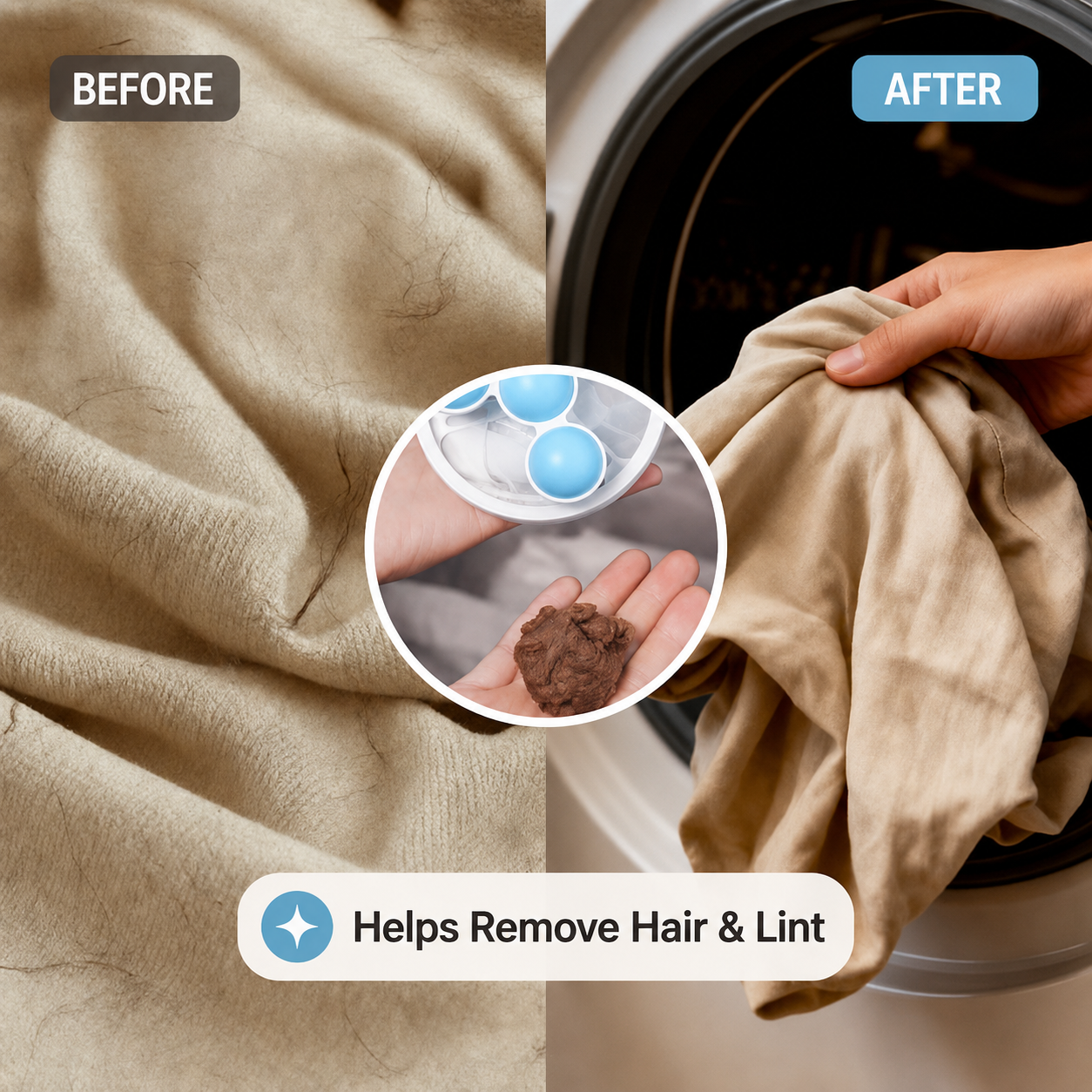 ✨3 Pack Washing Machine Filter Bag - Captures Pet Hair, Prevents Tangles, Reusable 🧼🐾 thumbnail 6