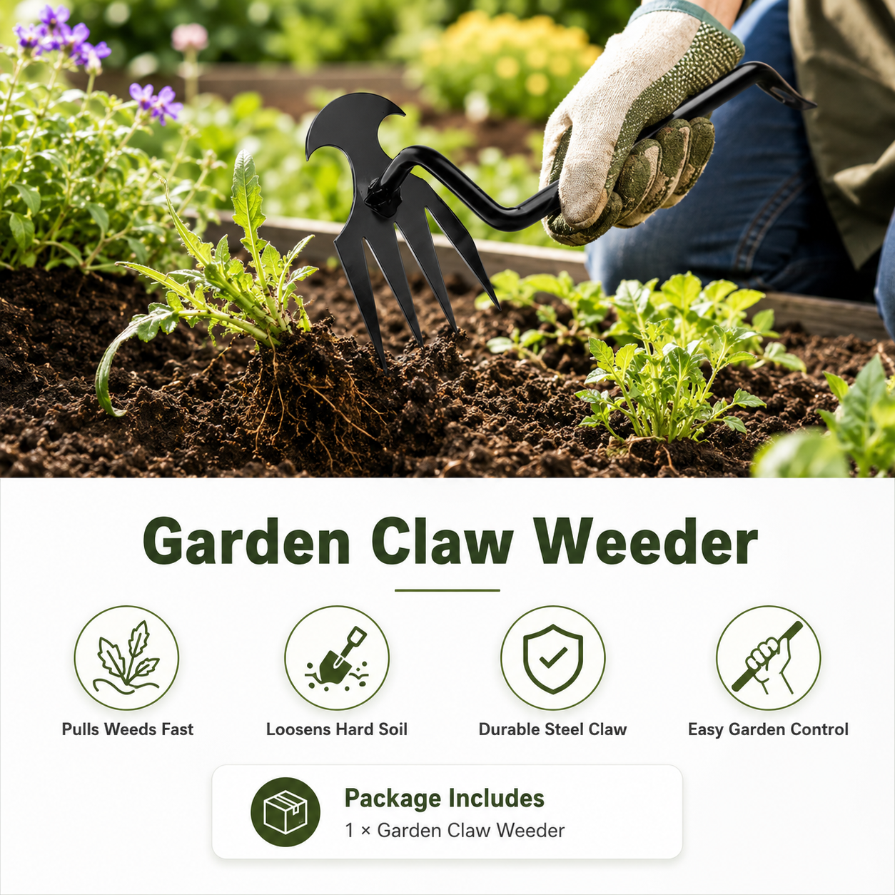 🌱 RootGrip Garden Weeding Tool - Image 1