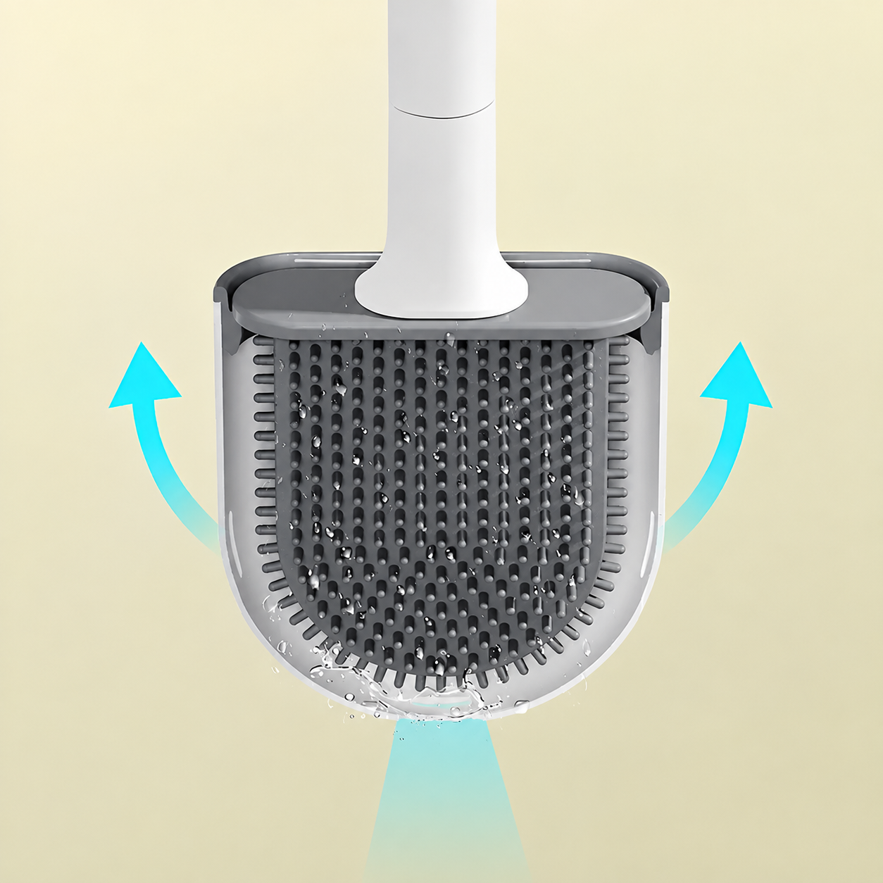 🚽 Wall-Mounted Silicone Toilet Brush | Curved Design for Deeper Cleaning thumbnail 11