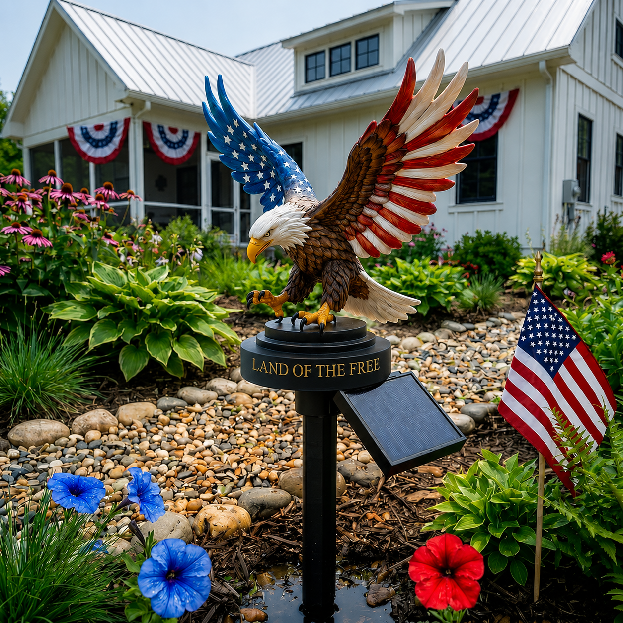 🔥LAST DAY 50% OFF – Patriotic Solar Eagle Garden Light thumbnail 7