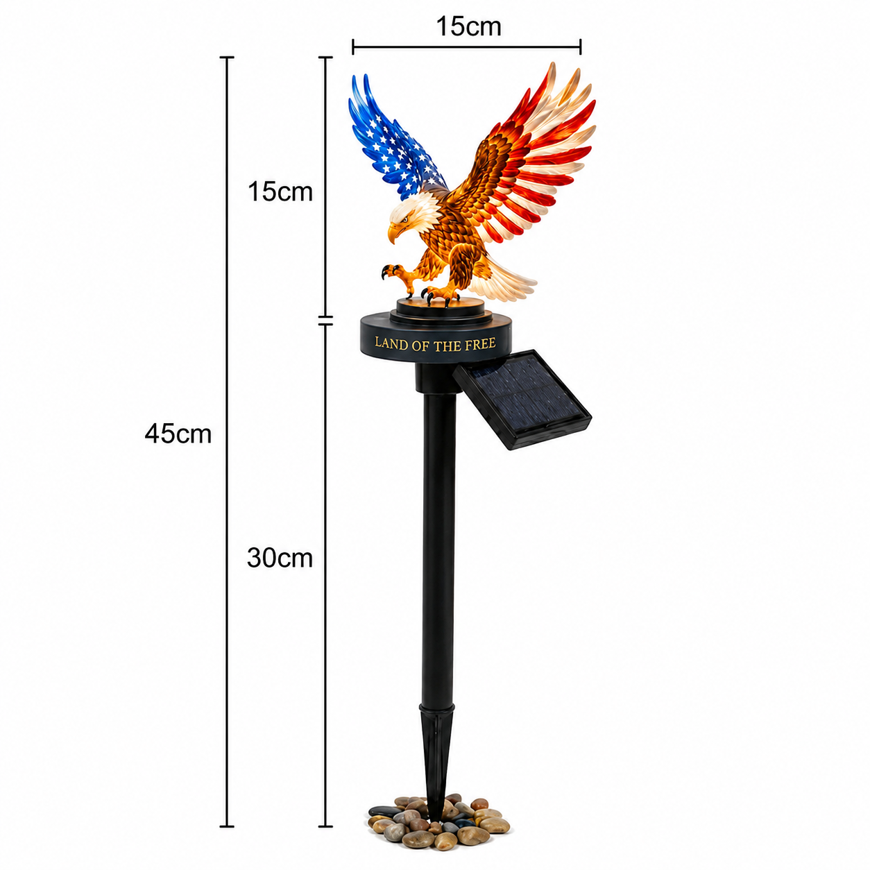 🔥LAST DAY 50% OFF – Patriotic Solar Eagle Garden Light thumbnail 9