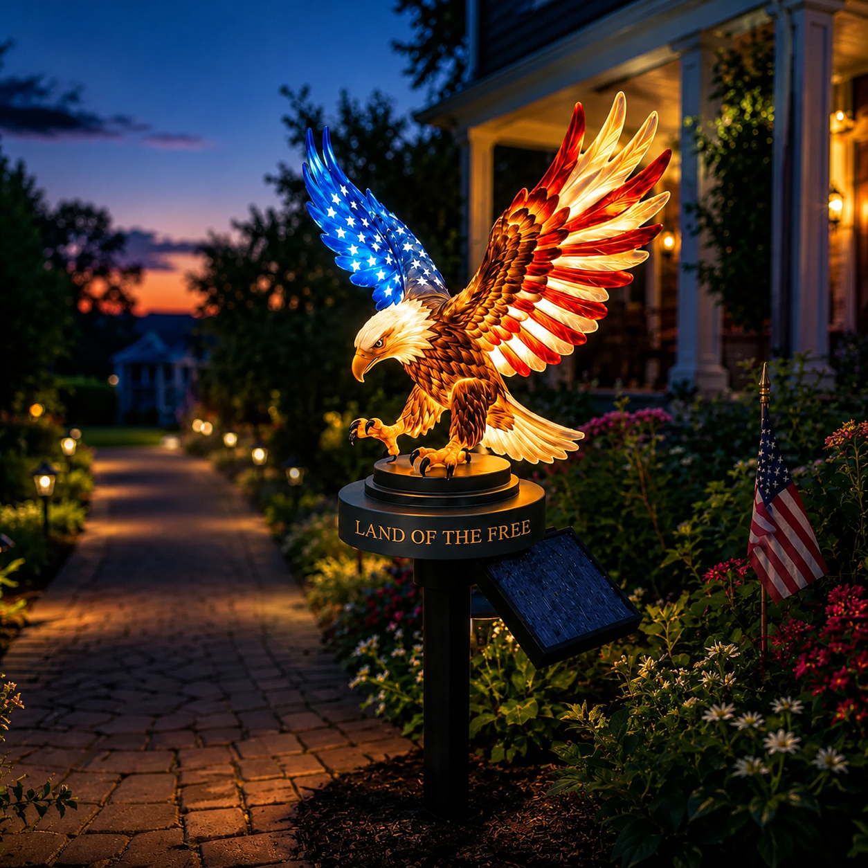🔥LAST DAY 50% OFF – Patriotic Solar Eagle Garden Light thumbnail 8