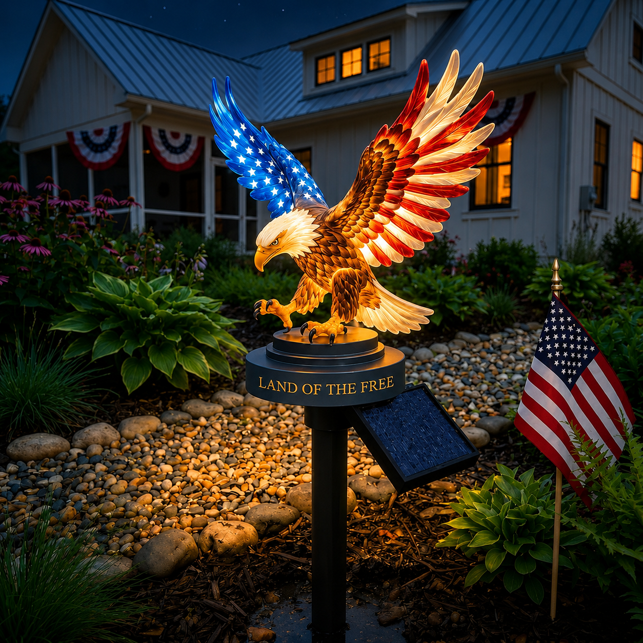 🔥LAST DAY 50% OFF – Patriotic Solar Eagle Garden Light thumbnail 5