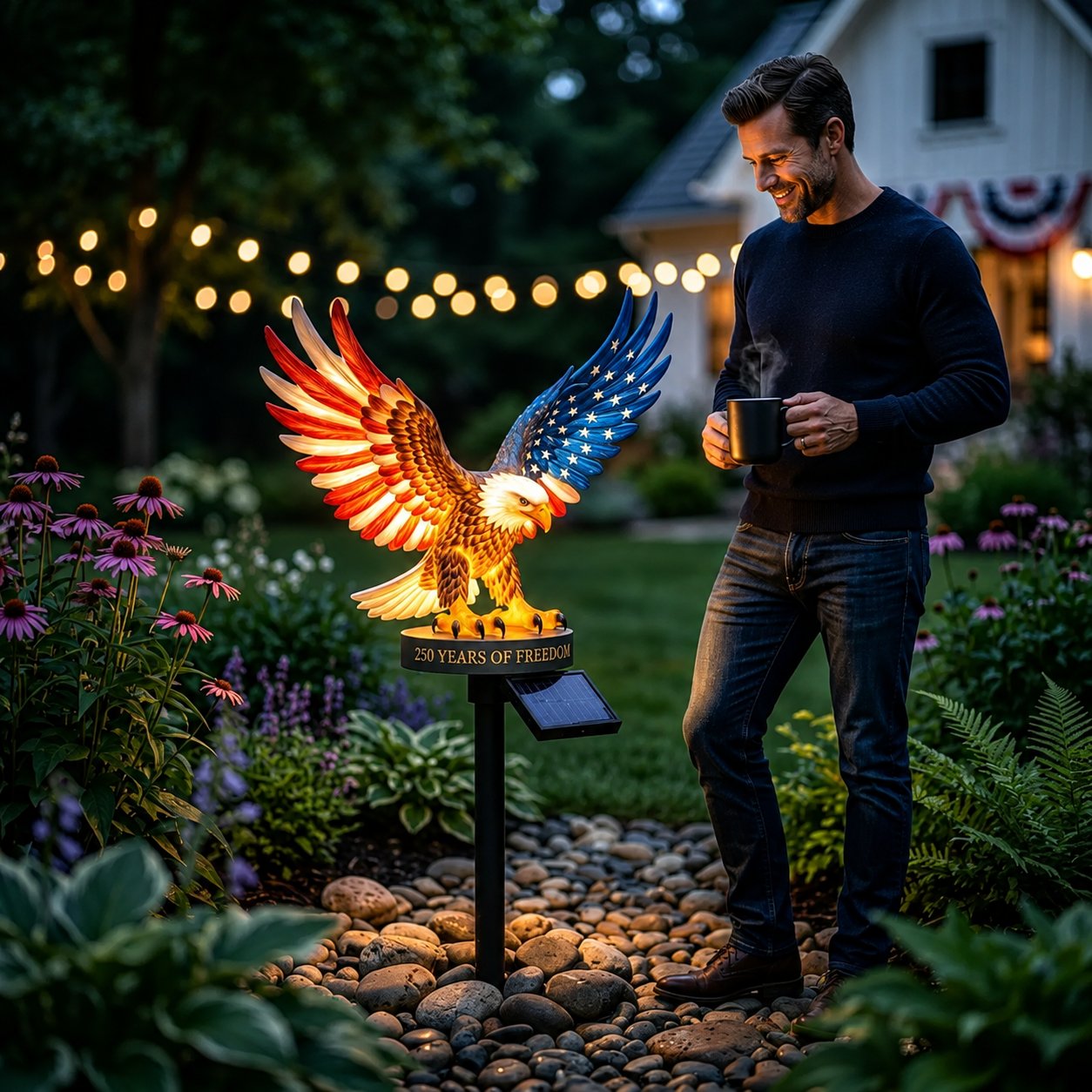 🔥LAST DAY 50% OFF – Patriotic Solar Eagle Garden Light thumbnail 4