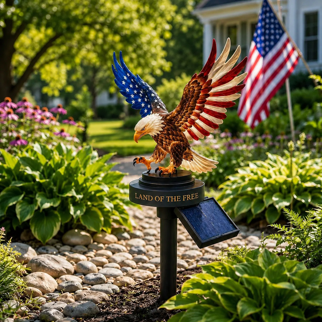 🔥LAST DAY 50% OFF – Patriotic Solar Eagle Garden Light thumbnail 6