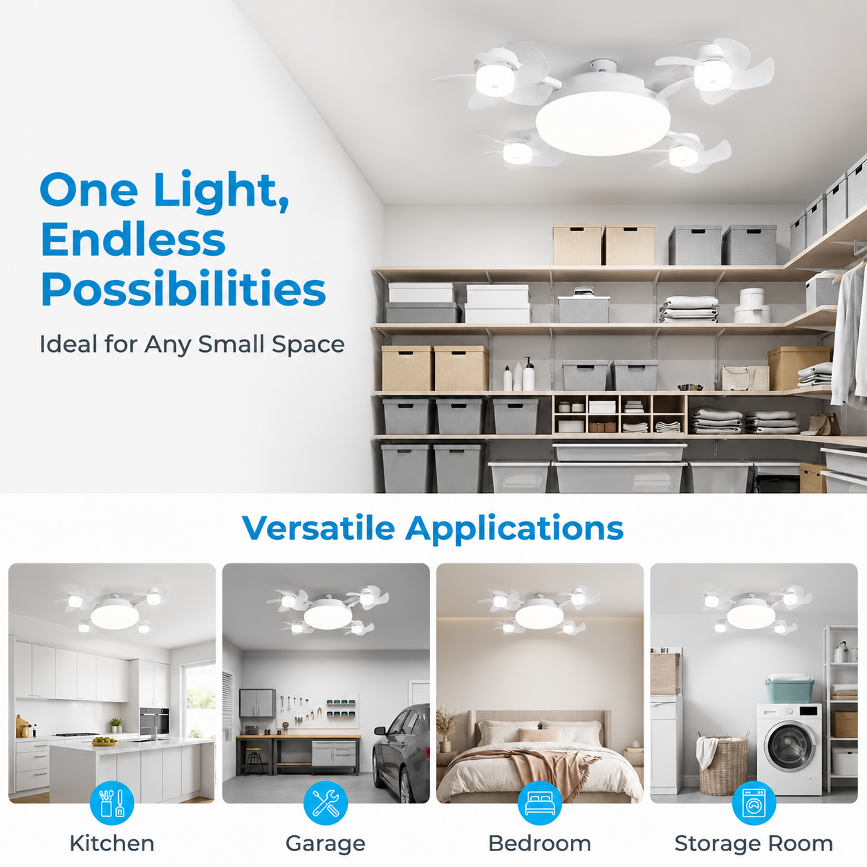 CoolBreeze 4-Head Ceiling Fan Light 💨💡 thumbnail 5