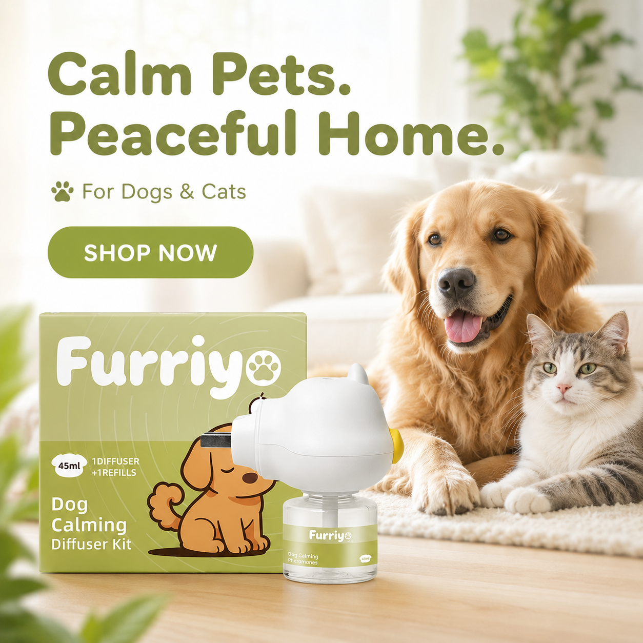 🔥Buy 2 get 1 Free🔥 Get 50% OFF Today 🐶 Stress Relief Pet Calming Diffuser 🩷 - Image 1