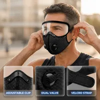 🛡️ Tactical Carbon Defense Mask – Breathe Safer in Dust, Haze & Harsh Conditions thumbnail 4