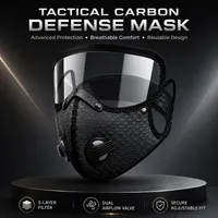 🛡️ Tactical Carbon Defense Mask – Breathe Safer in Dust, Haze & Harsh Conditions thumbnail 3
