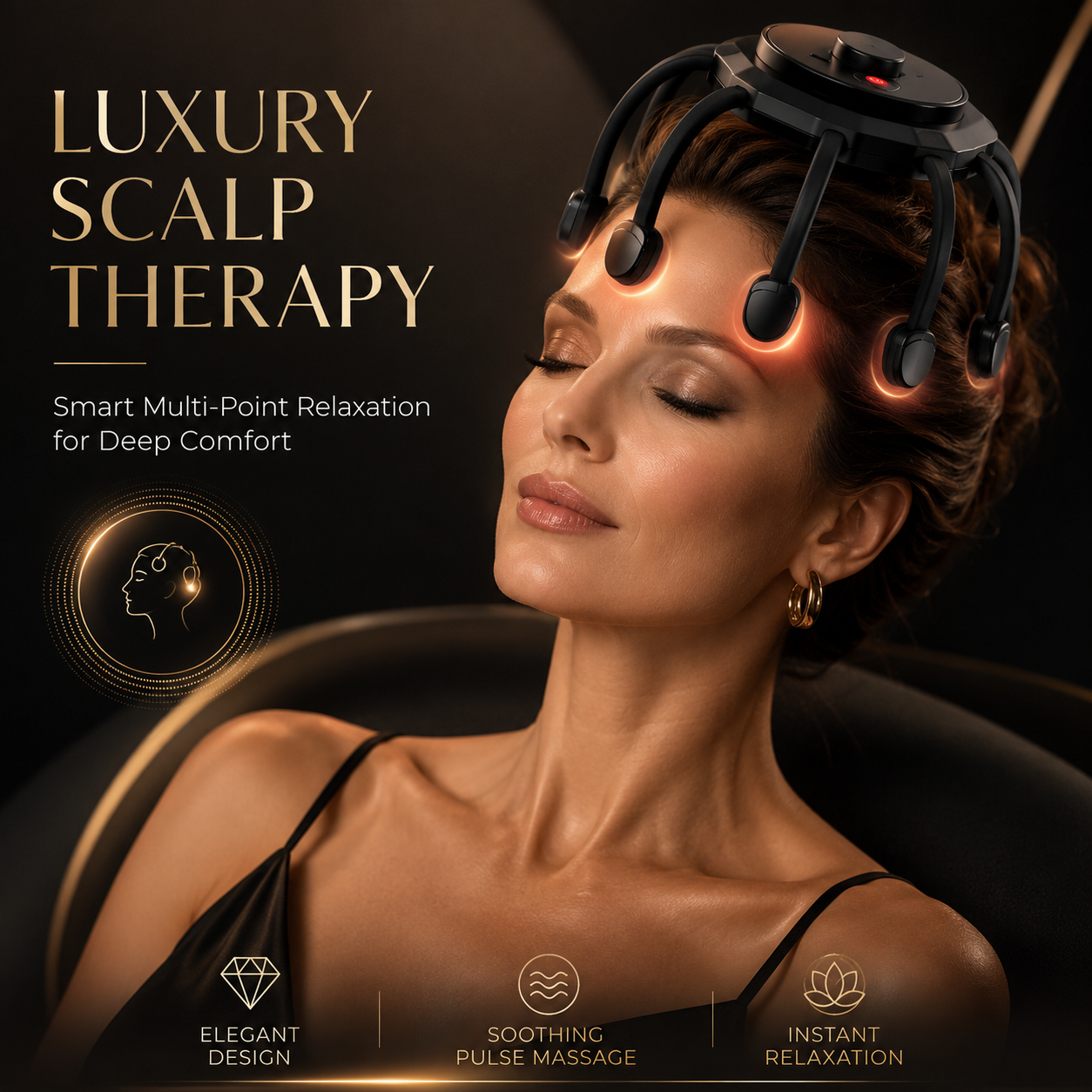 💆 MEGA RELIEF SALE, Cordless Electric Scalp Massager,360 Degree Head Massager With 8 Finger Tips, Deep Relaxing And thumbnail 4