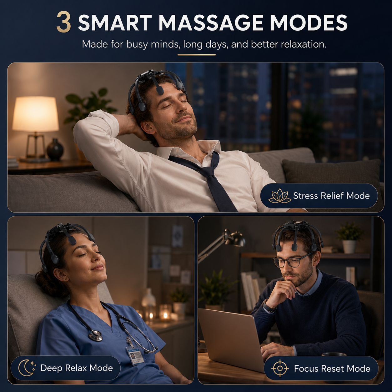 💆 MEGA RELIEF SALE, Cordless Electric Scalp Massager,360 Degree Head Massager With 8 Finger Tips, Deep Relaxing And thumbnail 6