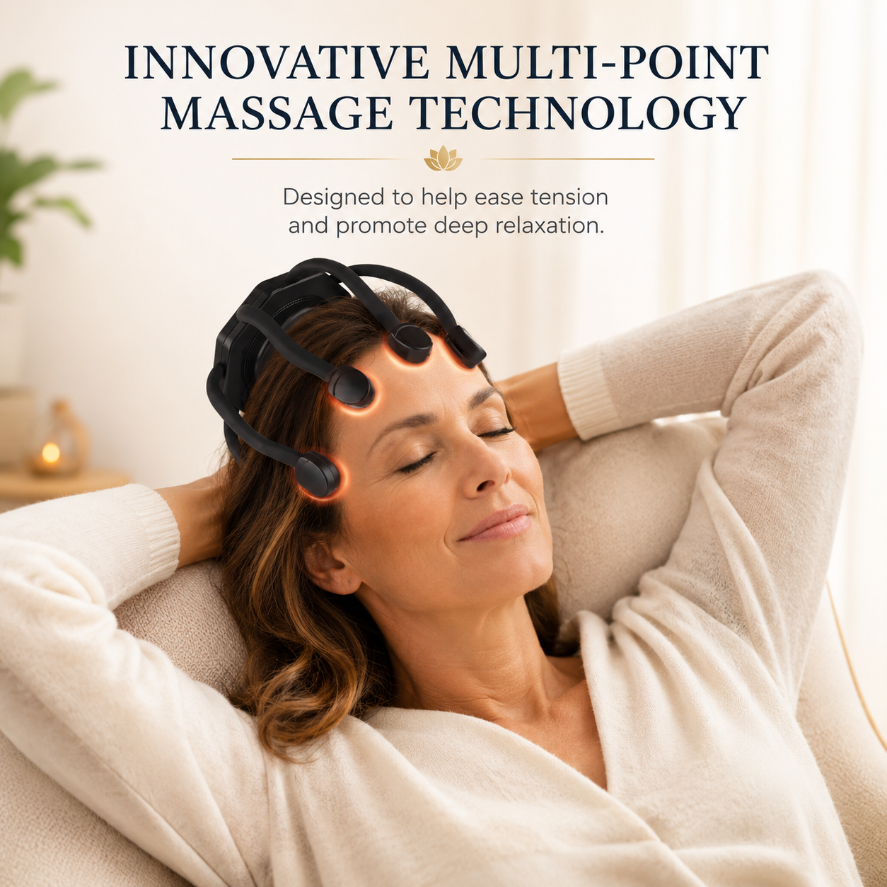 💆 MEGA RELIEF SALE, Cordless Electric Scalp Massager,360 Degree Head Massager With 8 Finger Tips, Deep Relaxing And thumbnail 5