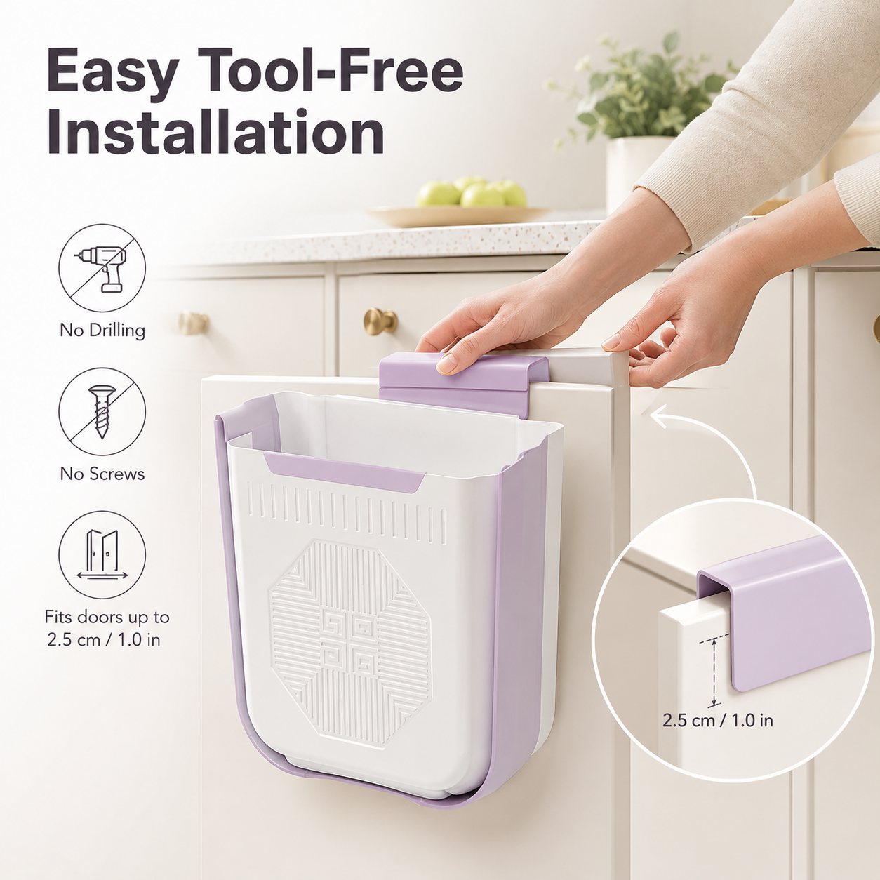 🗑️✨ Foldable Hanging Trash Can — Save Space & Keep Your Kitchen Clean thumbnail 5