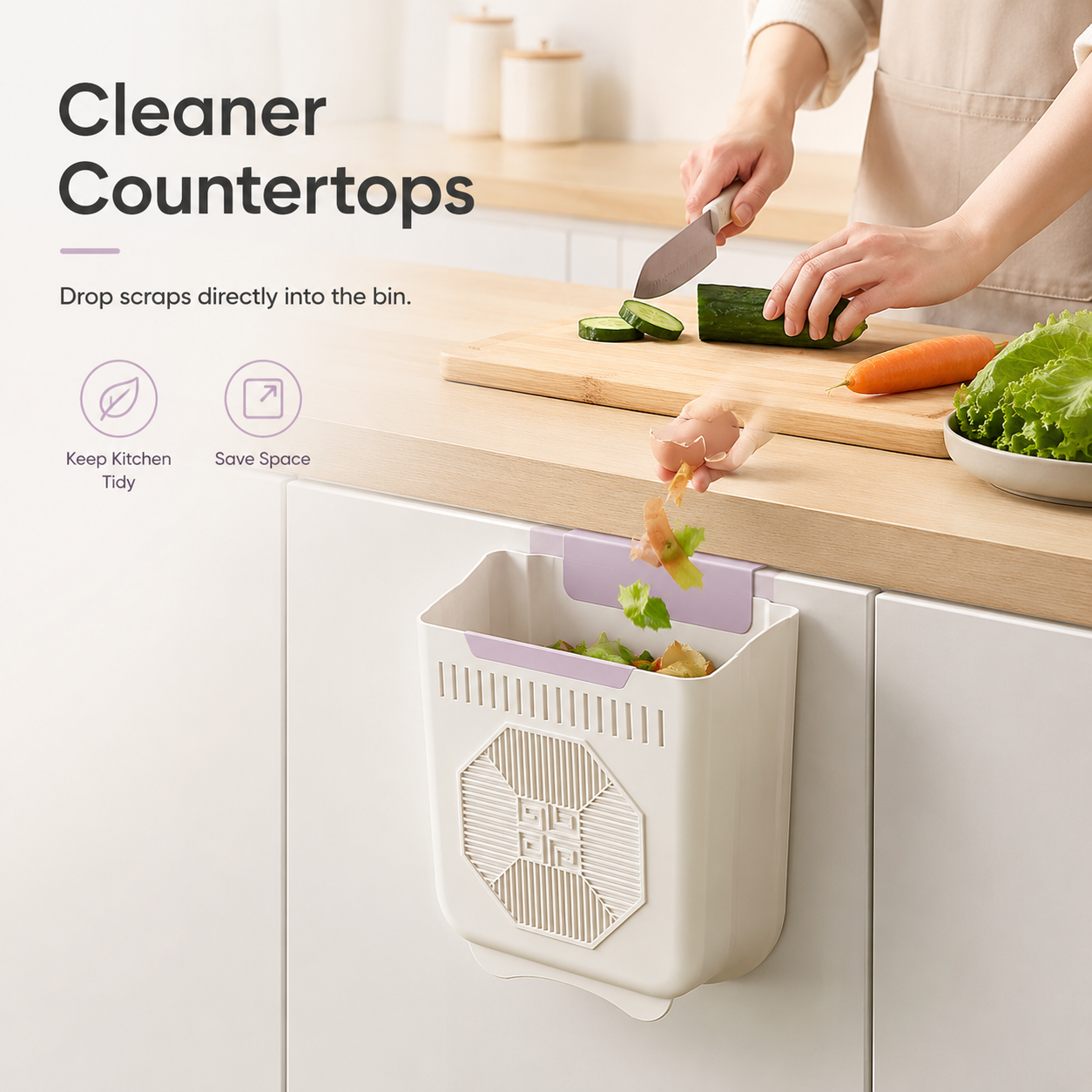 🗑️✨ Foldable Hanging Trash Can — Save Space & Keep Your Kitchen Clean thumbnail 4