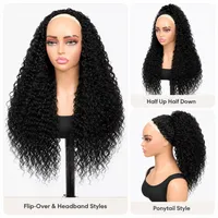 🔥SALE UP TO 60%🔥3-In-1 Curly Half Wig Human Hair - Get Fuller, Longer Curls In Minutes 🧚‍♀️ thumbnail 4