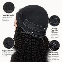 🔥SALE UP TO 60%🔥3-In-1 Curly Half Wig Human Hair - Get Fuller, Longer Curls In Minutes 🧚‍♀️ thumbnail 2