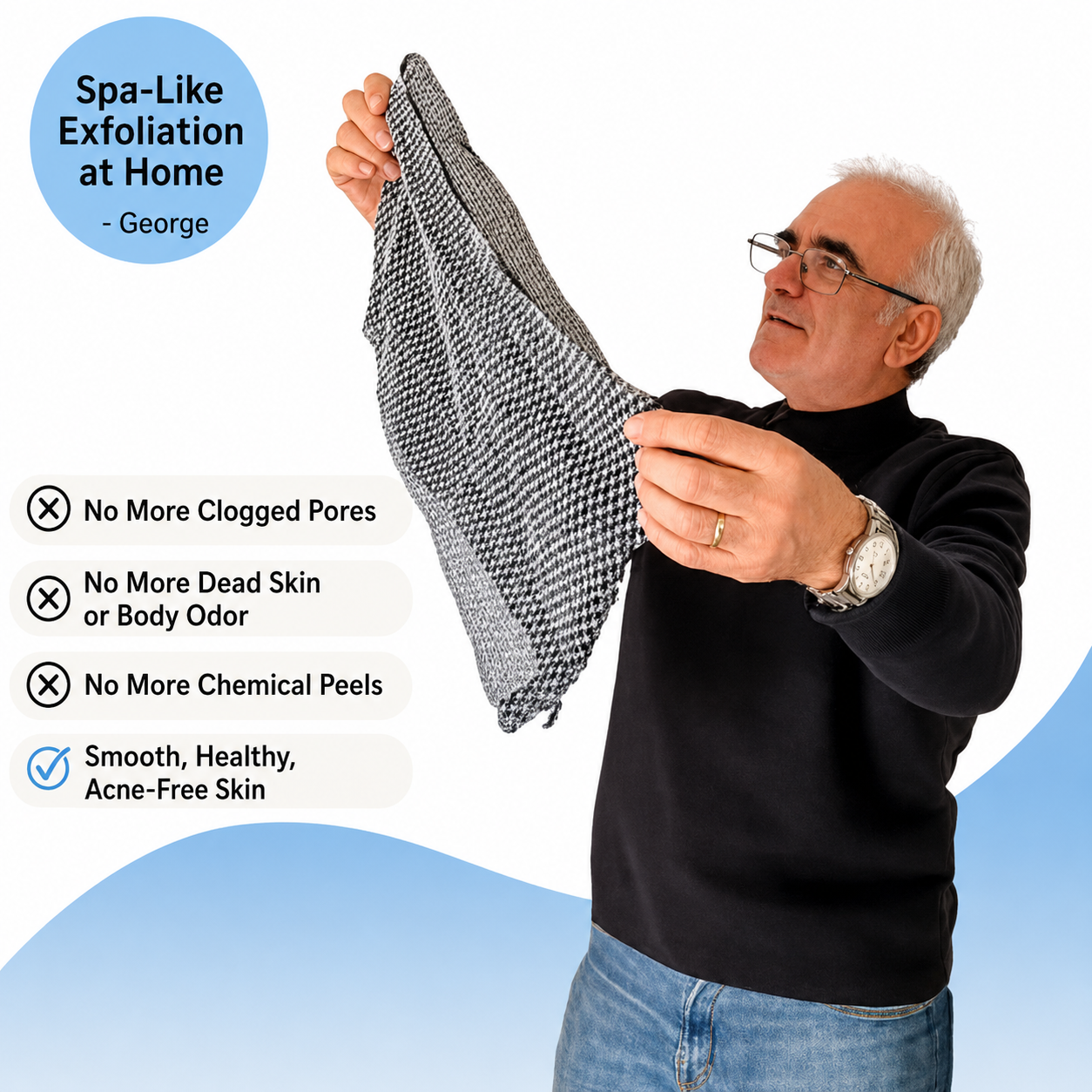 🔥Sale Off 50%🎁🧼Exfoliating shower towel with antibacterial effect thumbnail 3