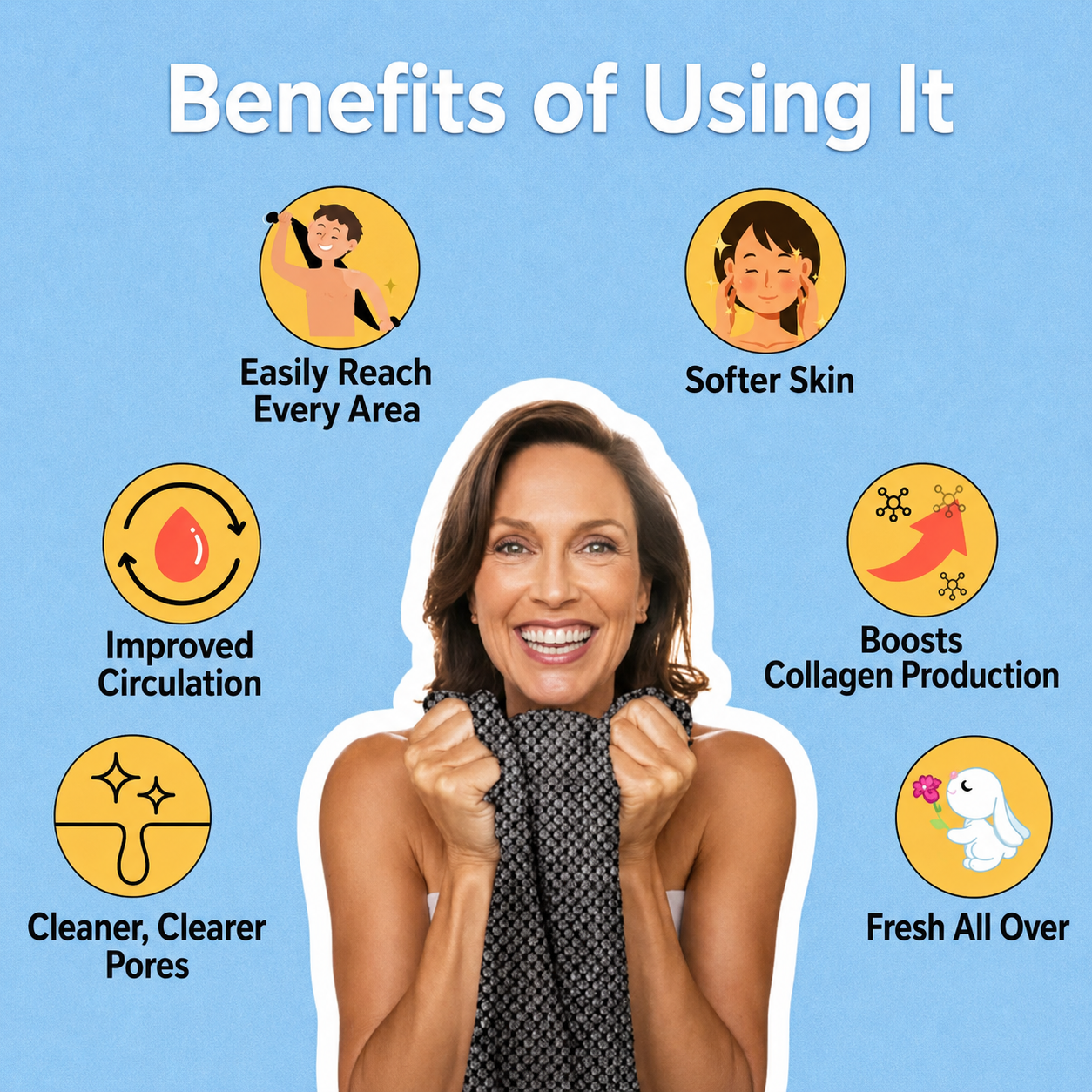 🔥Sale Off 50%🎁🧼Exfoliating shower towel with antibacterial effect thumbnail 2