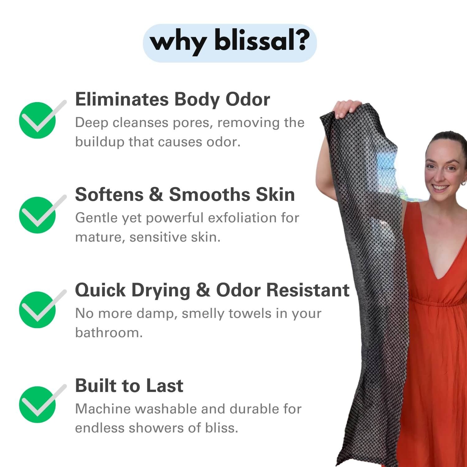 🔥Sale Off 50%🎁🧼Exfoliating shower towel with antibacterial effect thumbnail 8