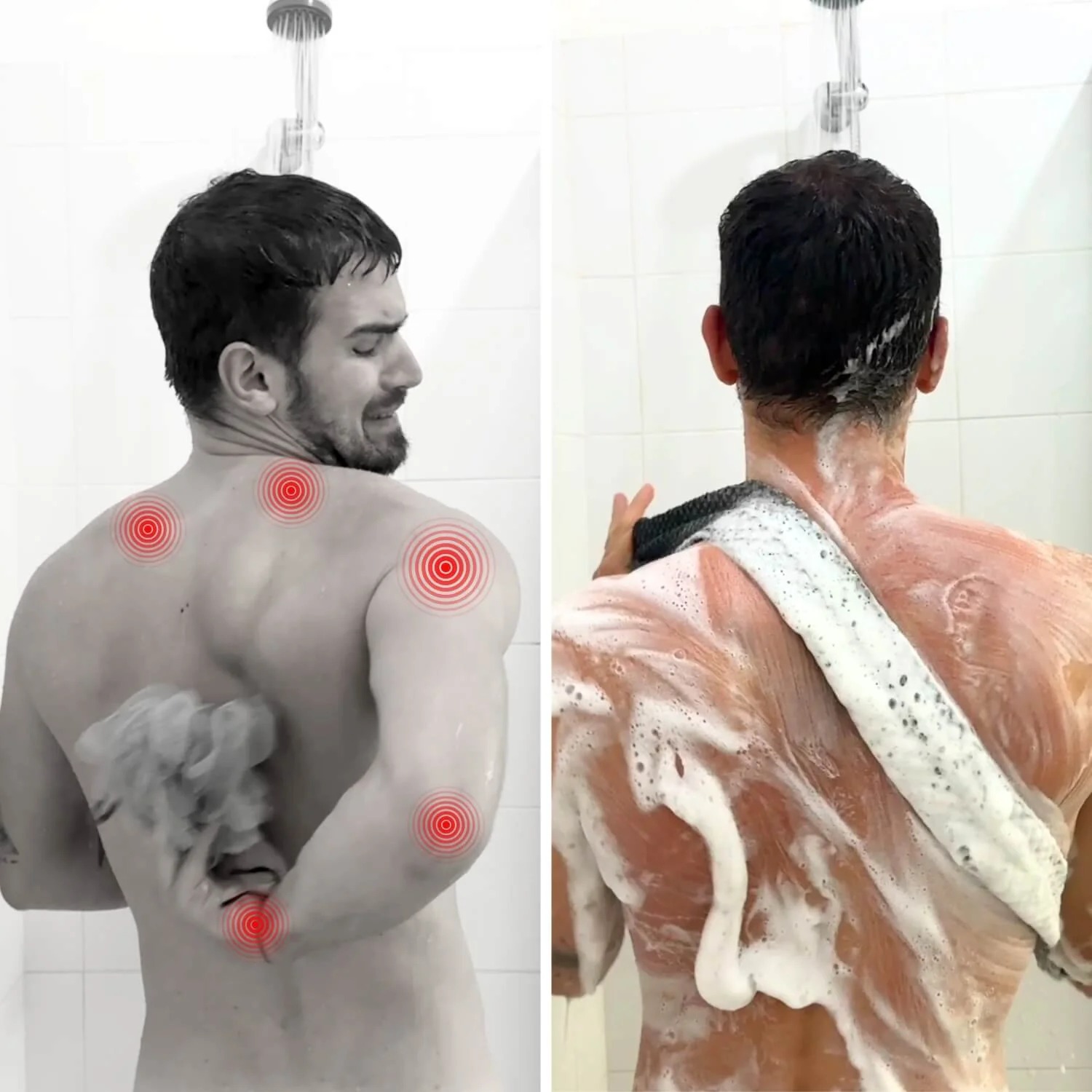 🔥Sale Off 50%🎁🧼Exfoliating shower towel with antibacterial effect thumbnail 9