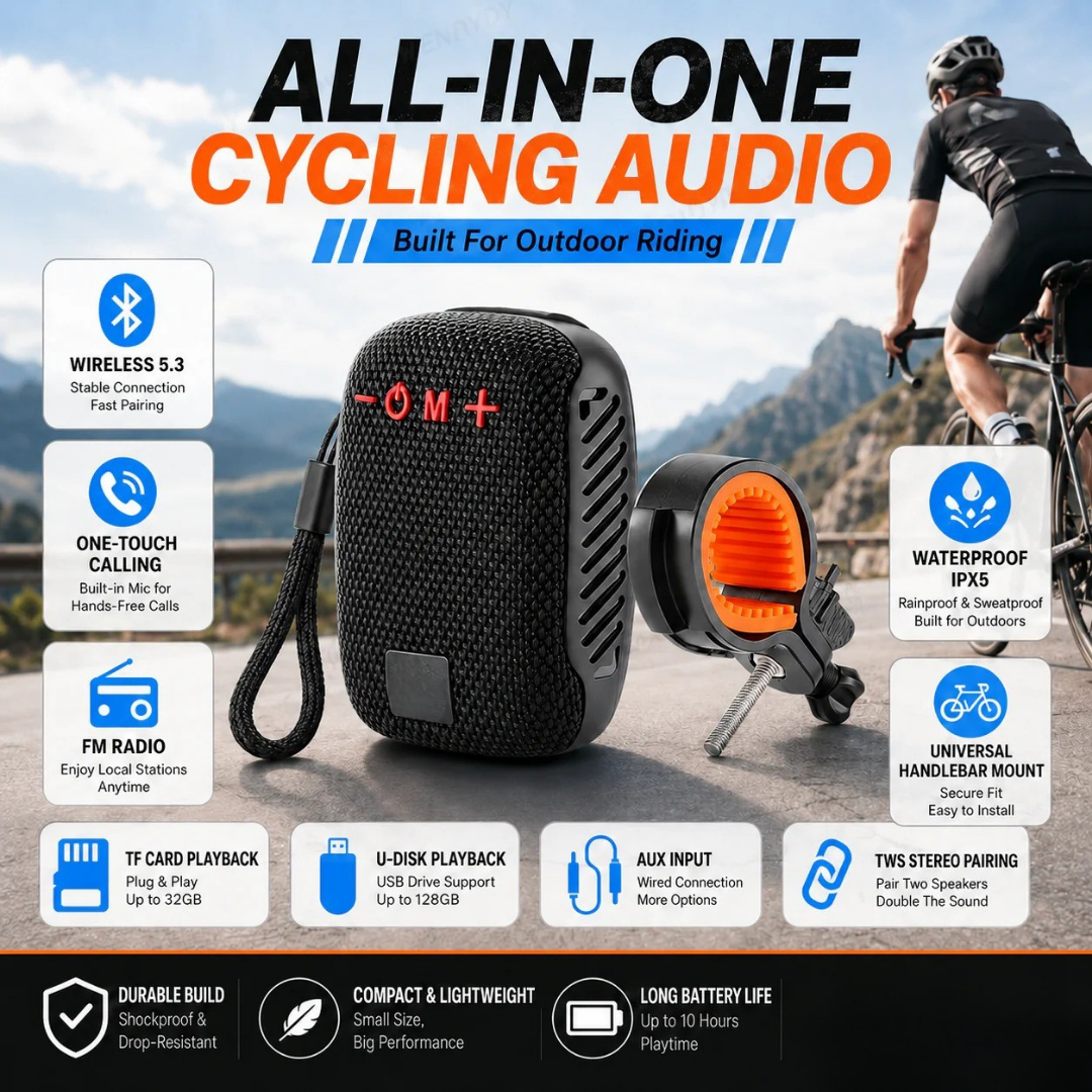 🔥2026 Hot New Products🎵Waterproof Bluetooth Speaker for Bicycles with Mount🚴‍♂️ thumbnail 2