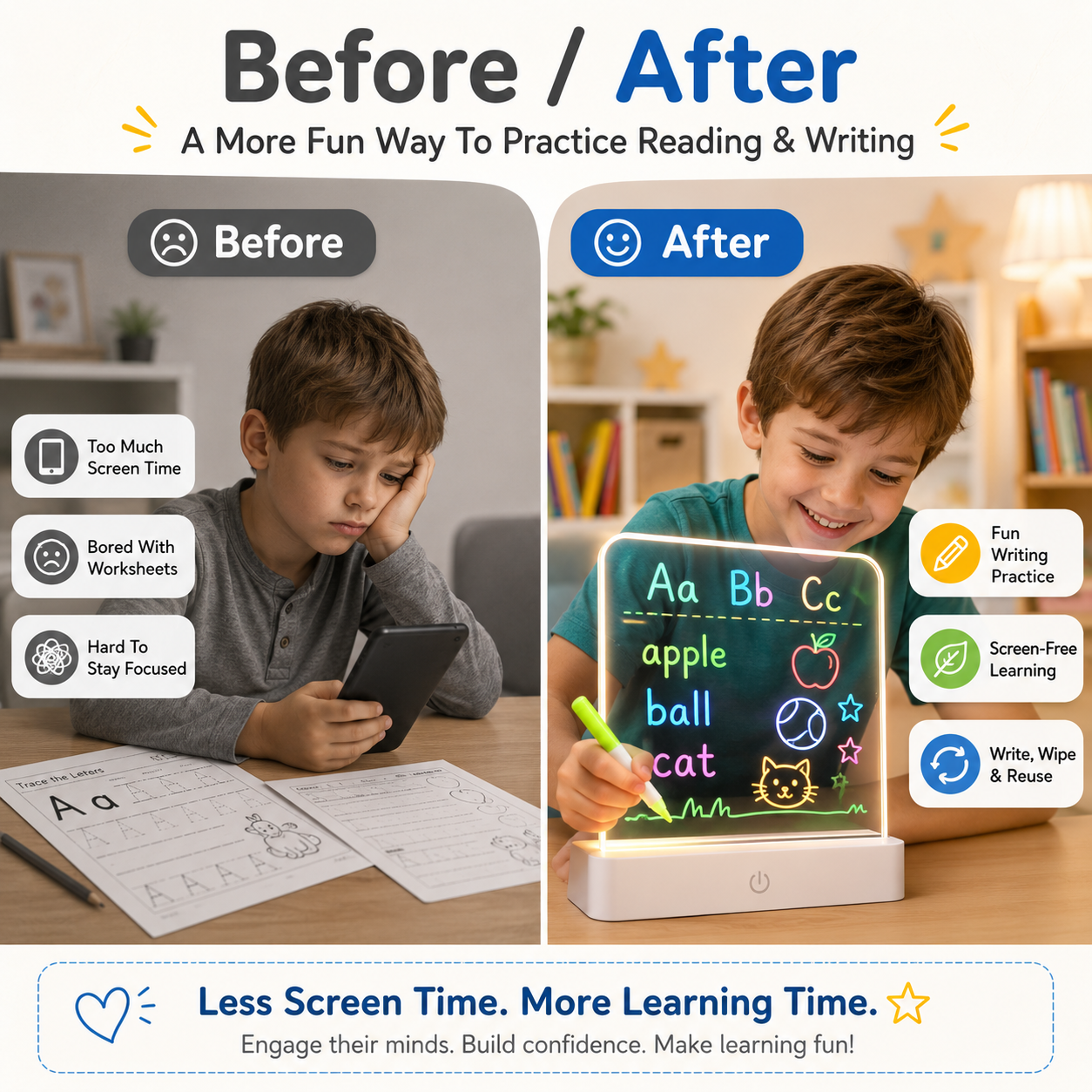 🔥 Back-To-School Sale — 50% OFF 🎒Screen-Free Kids Writing Practice Board - Less Screen Time. More Learning.📕 thumbnail 2