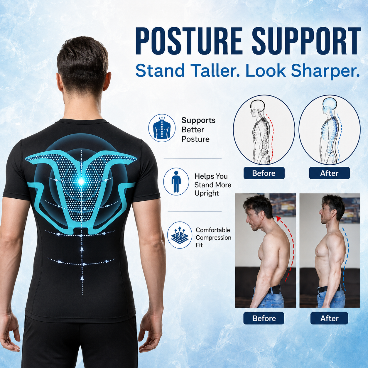 🔥Buy 2 get 1 Free 🚨 Men’s Weight Loss Support Compression T-Shirt 👕 thumbnail 2