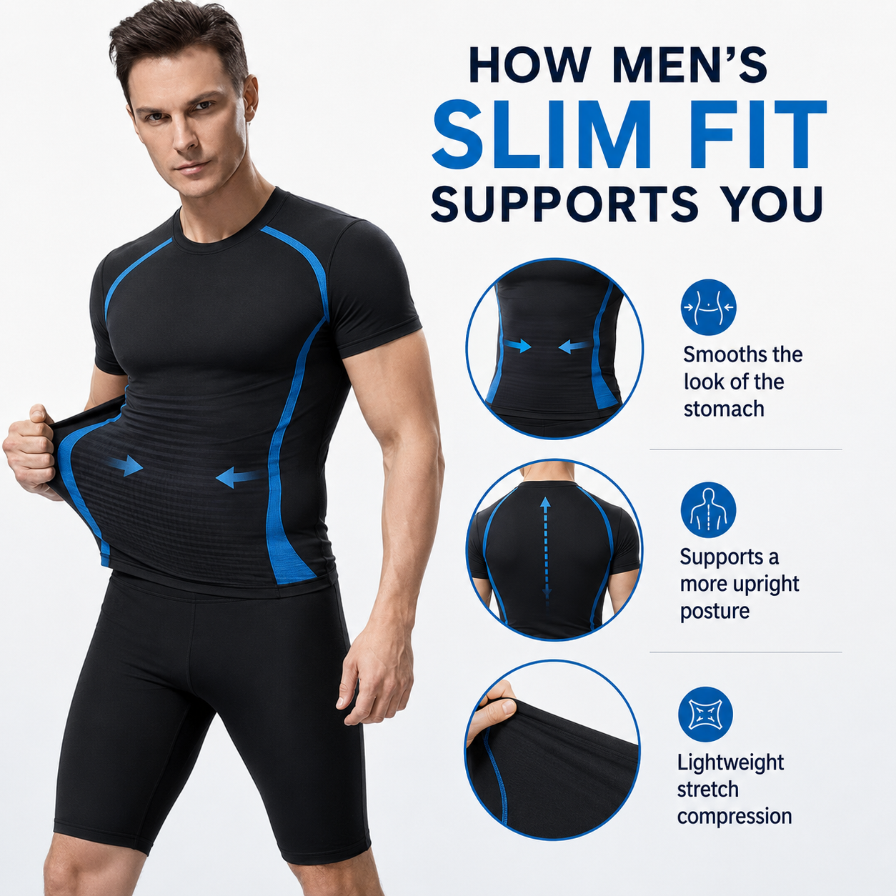 🔥Buy 2 get 1 Free 🚨 Men’s Weight Loss Support Compression T-Shirt 👕 thumbnail 3