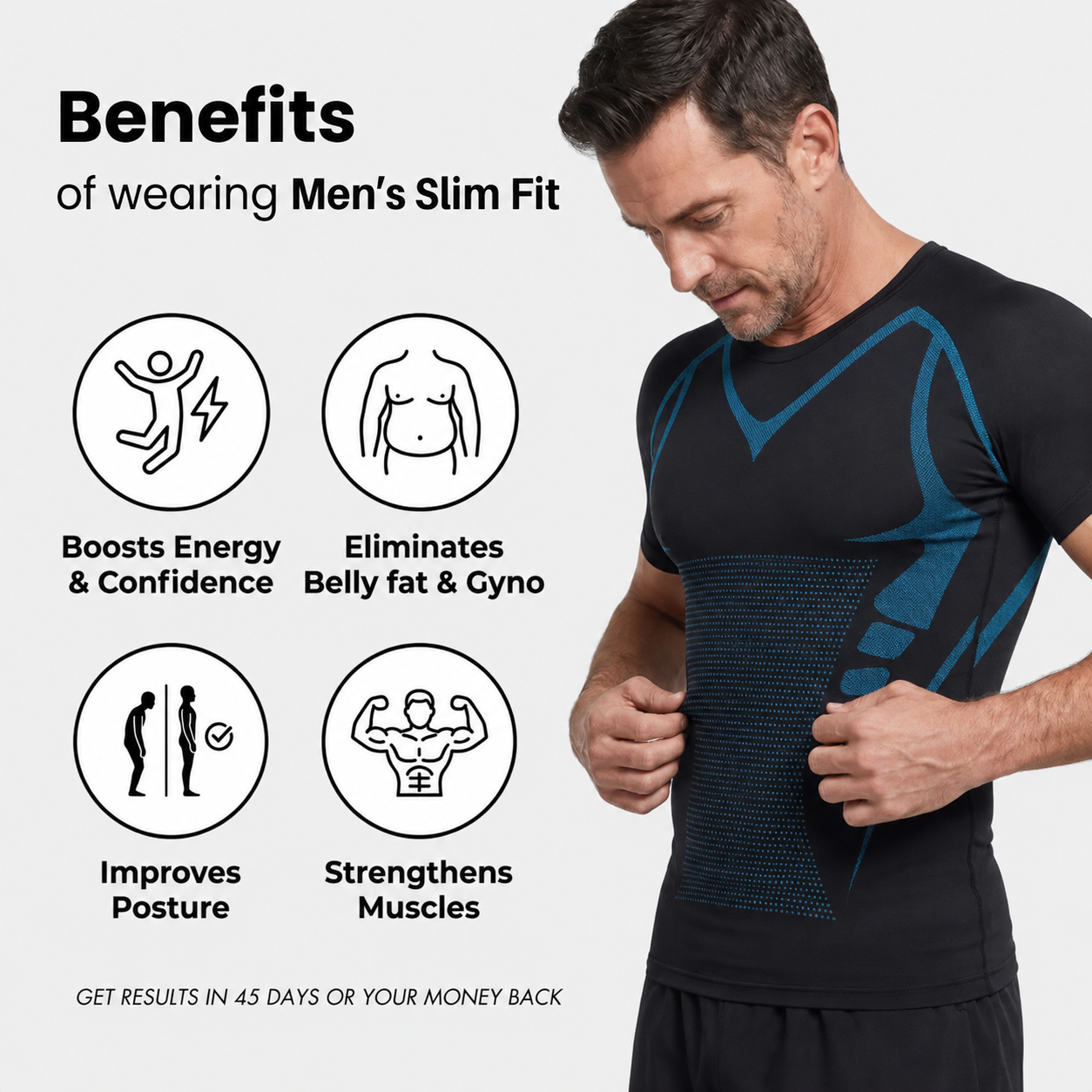 🔥Buy 2 get 1 Free 🚨 Men’s Weight Loss Support Compression T-Shirt 👕 thumbnail 9