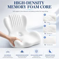 🪑 Ergonomic Memory Foam Seat Cushion — Comfort & Back Support for Office, Car & Daily Sitting thumbnail 6