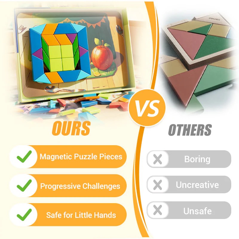 🔥 Back-To-School Sale — 50% OFF 🎒Children’s Educational Magnetic Tangram Puzzle thumbnail 6