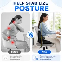 🪑 Ergonomic Memory Foam Seat Cushion — Comfort & Back Support for Office, Car & Daily Sitting thumbnail 7