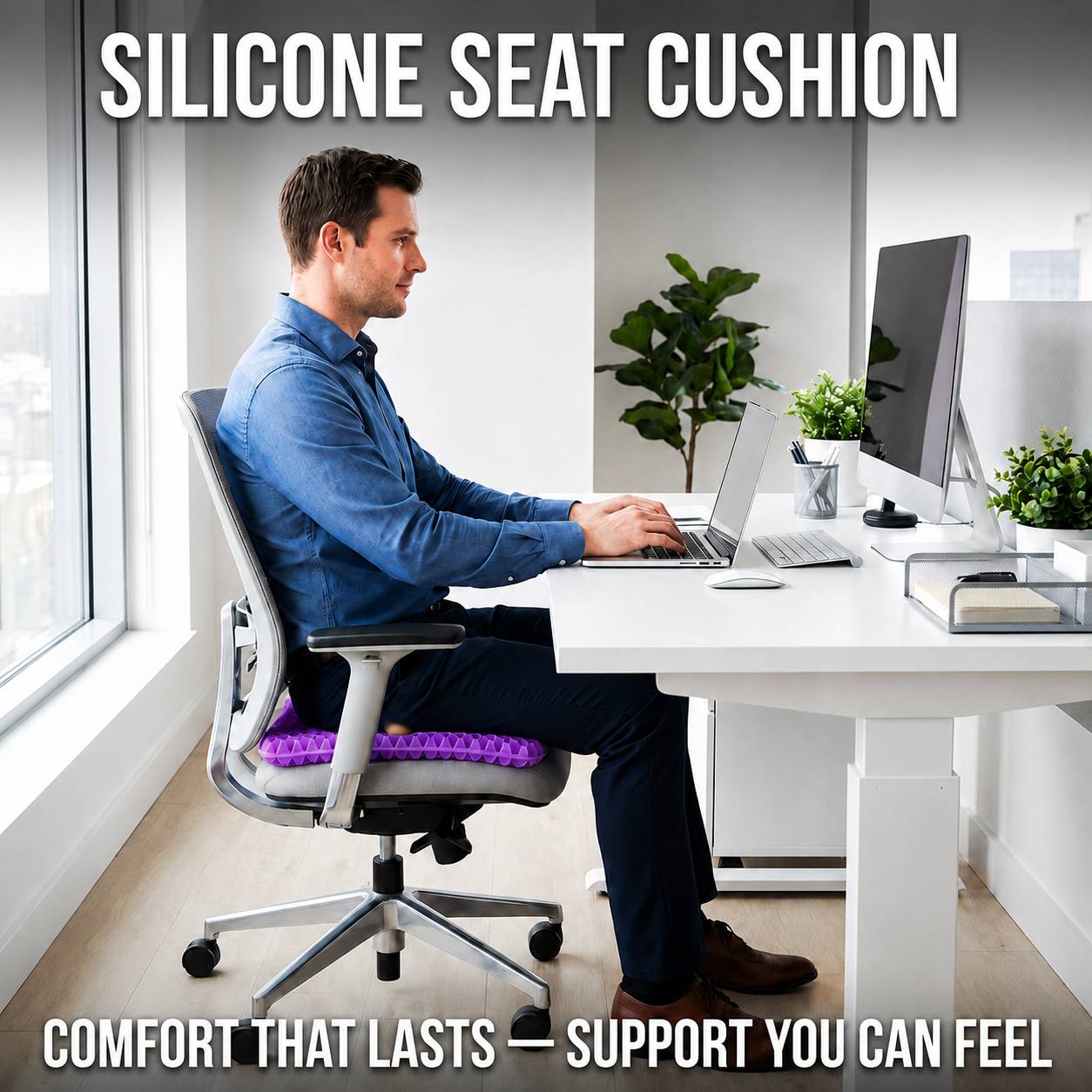 ✨ Ergonomic Silicone Seat Cushion – Relief You Can Feel thumbnail 6