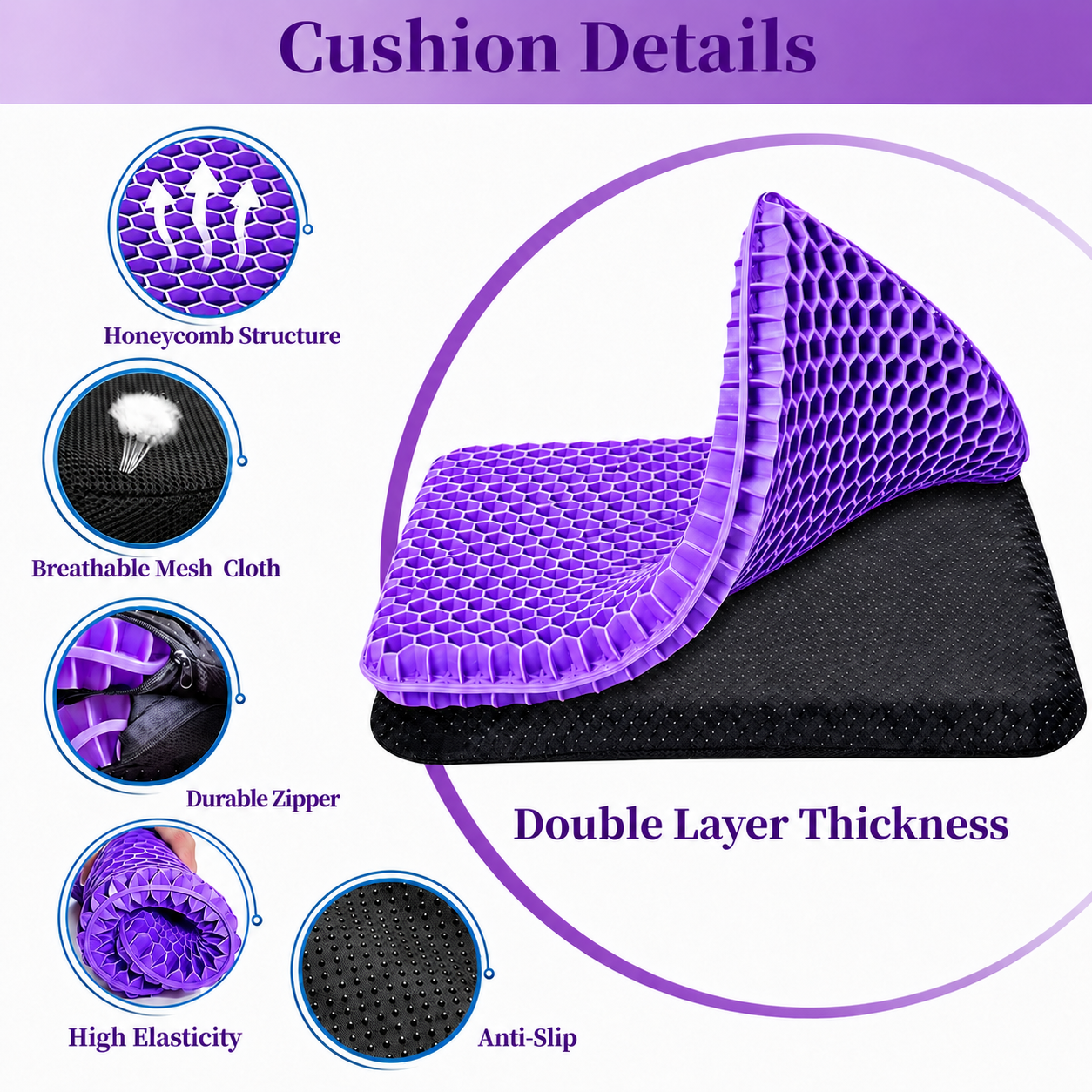 ✨ Ergonomic Silicone Seat Cushion – Relief You Can Feel - Image 1