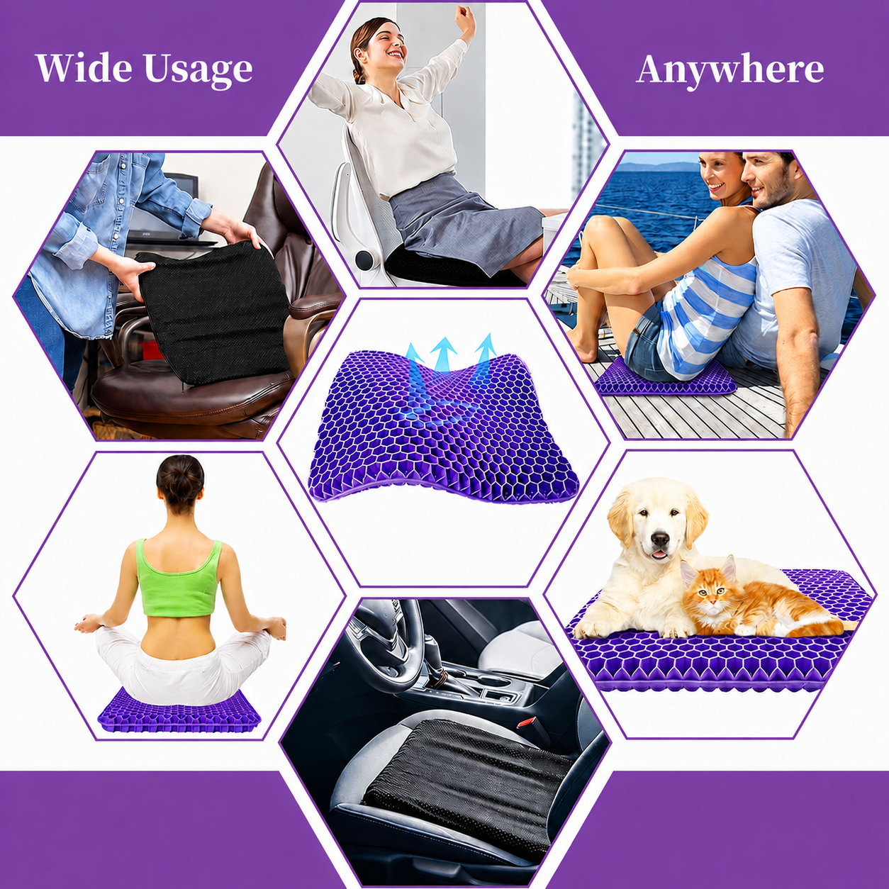 ✨ Ergonomic Silicone Seat Cushion – Relief You Can Feel thumbnail 5
