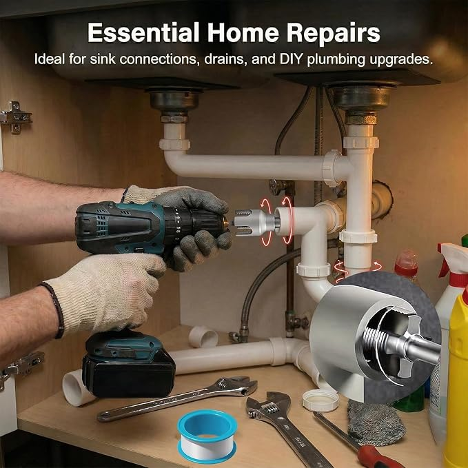🔥Buy 2 get 1 Free 🛠️ PVC/PPR Pipe Threading Drill Kit 🛠️ - Image 1