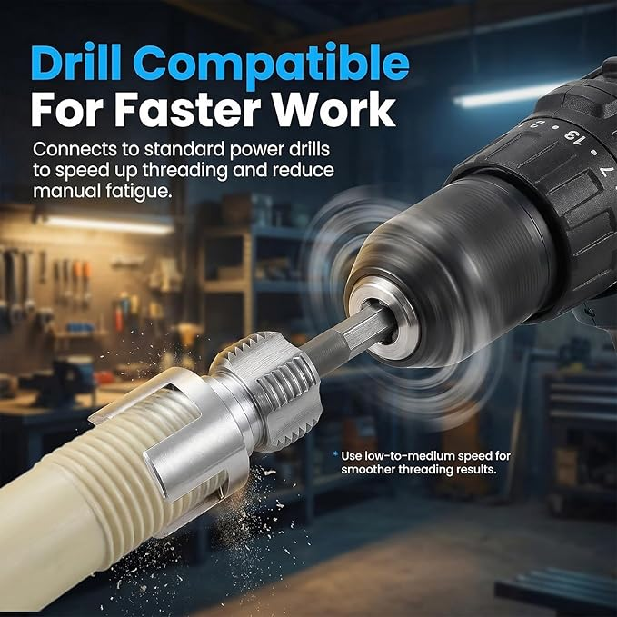 🔥Buy 2 get 1 Free 🛠️ PVC/PPR Pipe Threading Drill Kit 🛠️ thumbnail 7