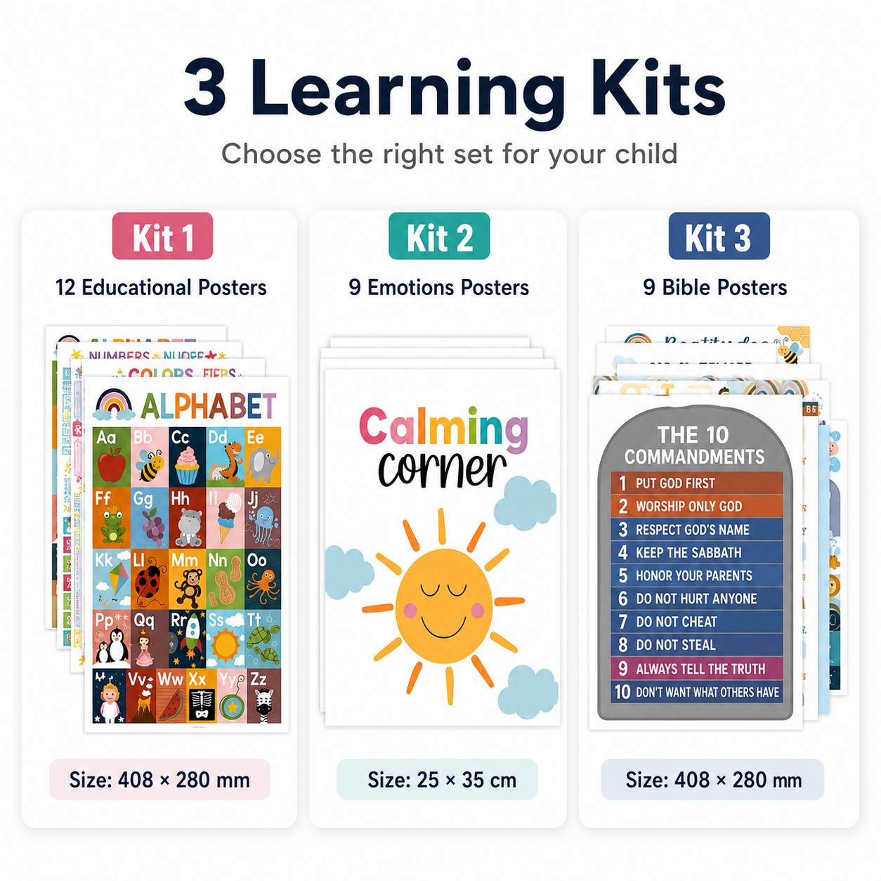 💥LIMITED TIME SALE 62% OFF💥 Educational Posters Kit📚 thumbnail 10